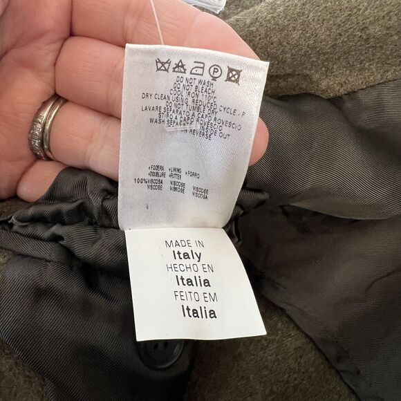 R.E.D. Valentino Wool Cashmere Green Lightweight Blazer Pockets Size 52 - Picture 8 of 8